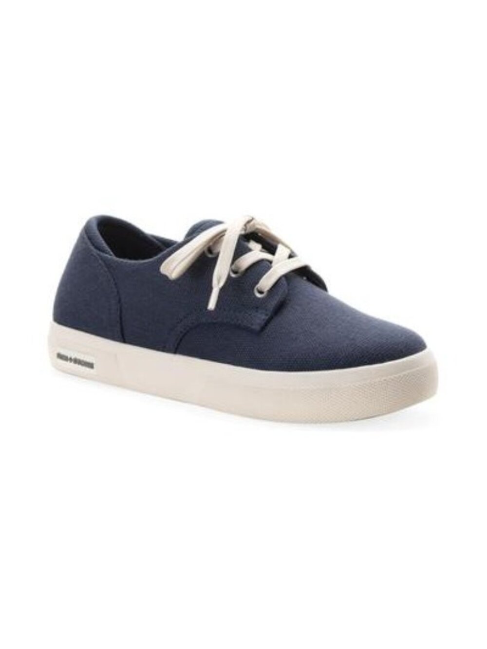 Sun + Stone Big Boys Round Toe Comfort Fit Kiva Sneaker Navy Blue Size 4M NIB